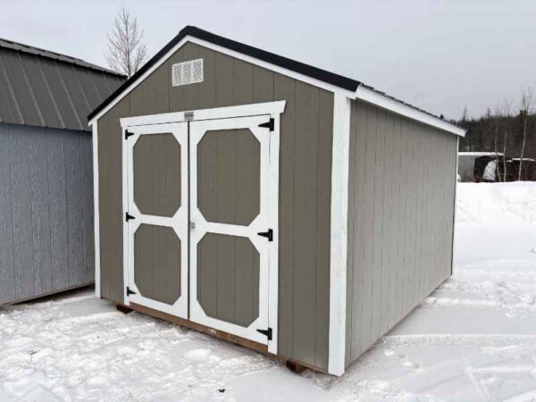 A203 Utility 10x12 Hardware with Barn White Trim - no permit required