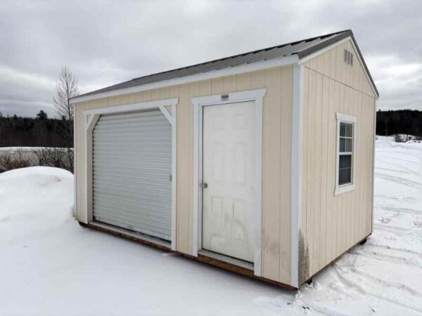 A219 Utility 10x16 Eaglet Beige with Barn White Trim - no permit required