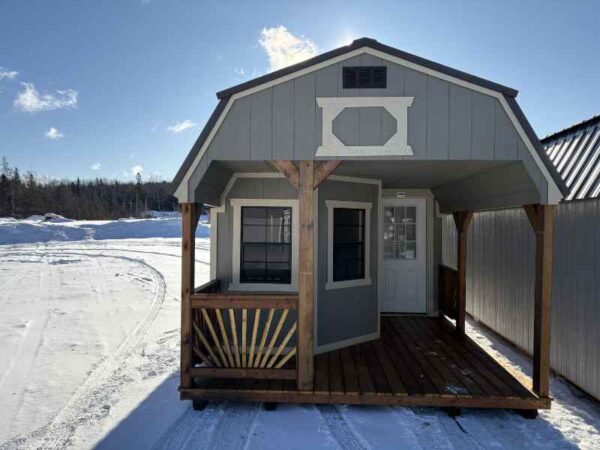 A243: Deluxe Playhouse on Lofted Barn 12x40 Clay with Beige Trim - a permit is easy - Image 2