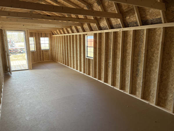 A243: Deluxe Playhouse on Lofted Barn 12x40 Rosemary Green with Beige Trim and Dark Brown Roof - a permit is easy - Image 2
