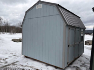 B348 Lofted Barn 10x12 Breezy with Pewter Cast Trim - no permit required