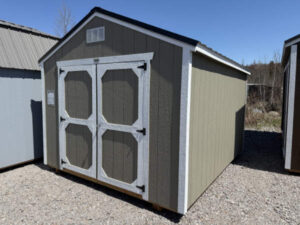 A203 Utility 10x12 Hardware with Barn White Trim - no permit required