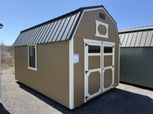 A257 Lofted Barn 10x16 Buckskin with Eaglet Beige Trim - no permit required
