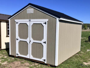 B201 Utility 10x12 Clay with White Trim - no permit required