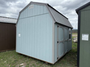 B348 Lofted Barn 10x12 Breezy with Pewter Cast Trim - no permit required