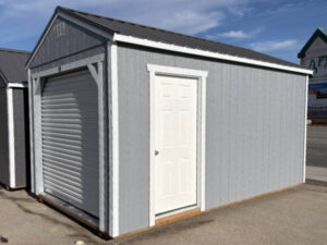 C298 Utility 10x16 Steely with White Trim - no permit required