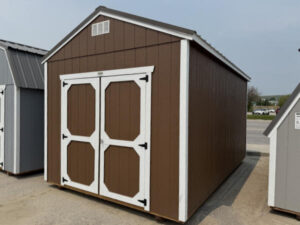 C224 Utility 10x16 Brown with White Trim - no permit required