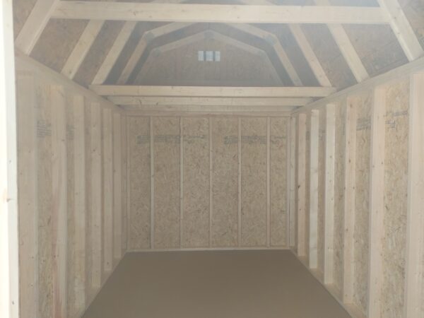 B662 Lofted Barn 8x12 Peppercorn with Black Trim and Black roof - no permit required - Image 2