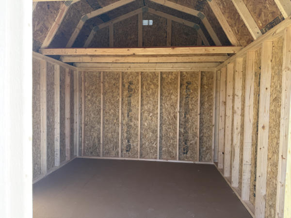 A781 Lofted Barn 10x12 Crewel Tan with White Trim and Burnished Slate roof - no permit required - Image 2