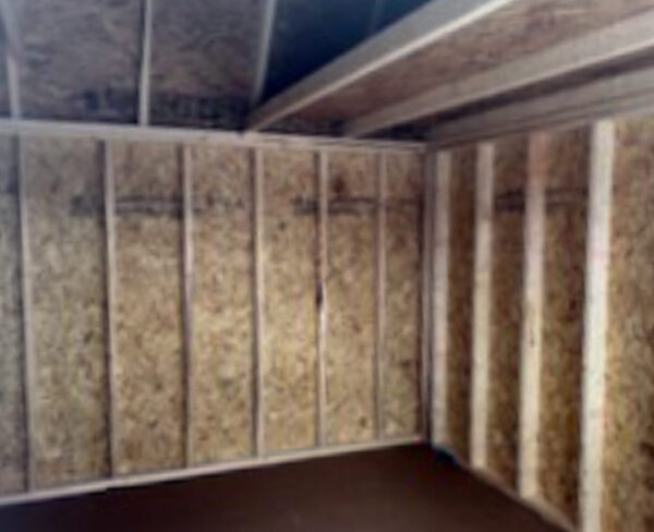 B826 Lofted Barn 10x12 Gap Grey with White Trim and Black roof - no permit required - Image 2