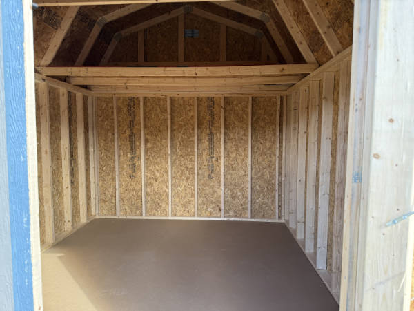 A783 Lofted Barn 10x12 Smoky Blue with Gauntlet Grey Trim and Charcoal Roof - no permit required - Image 2