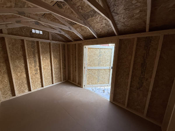 A850 Utility Shed 8x12 Hardware with Black Trim and Green roof - no permit required - Image 2