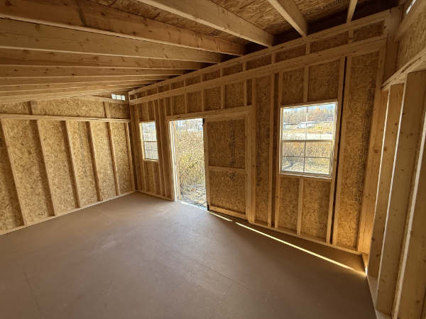 A859 Single Slope 10x16 Steely Grey with White Trim and Charcoal Roof - no permit required - Image 2