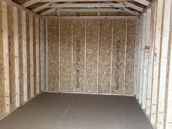 A894 Utility 10x16 Thatch Brown and Rustic Red Roof - no permit required - Image 2