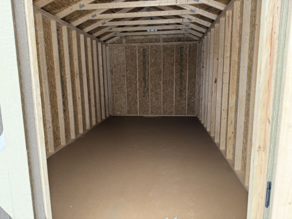 A910 Utility 10x20 Dark Clove with Crewel Tan Trim and Hunter Green roof - a permit is easy - Image 2