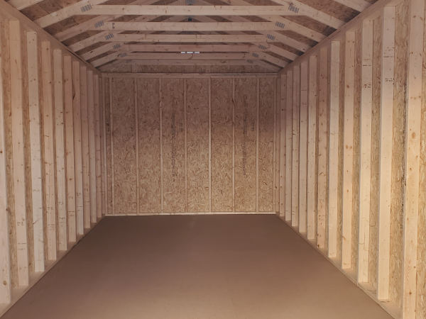 B908 Utility 10x20 Crewel Tan with White Trim and Charcoal roof - a permit is easy - Image 2