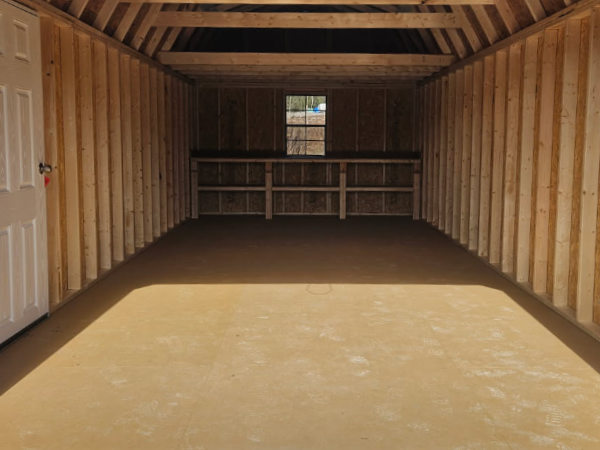 A2101 Roll Up door on Lofted Barn 12x28 Black, Peppercorn Grey Trim, and Charcoal Roof - a permit is easy - Image 2