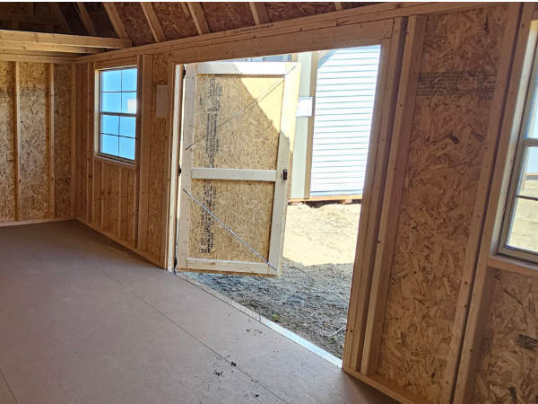 A2213 Lofted Barn 10x20 Pewter Cast with Peppercorn Grey trim and Black Roof - a permit is easy SOLD - Image 2