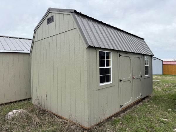 B2092 Lofted Barn 10x16 Hardware with Burnished Slate Roof - no permit required