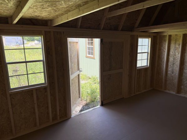 A2123 Lofted Barn 10x16 Hardware, White Trim with Dark Brown Roof - no permit required SOLD - Image 2