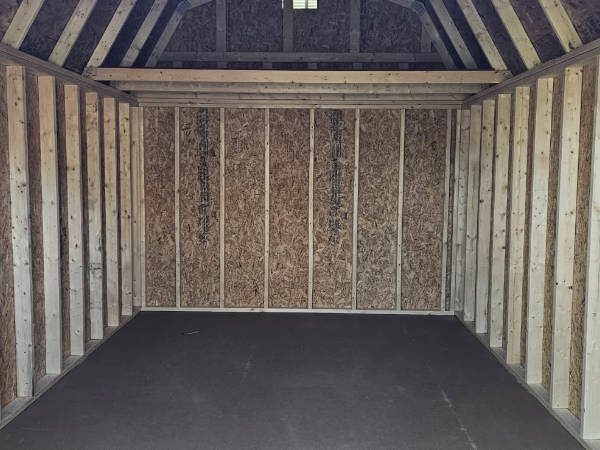 B1960 Lofted Barn 10x16 Eaglet Beige, White Trim with Hunter Green Roof - no permit required - Image 2