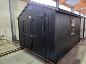 B2065 Utility Shed 10x12 Black with Charcoal Grey roof - no permit required